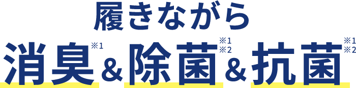 履きながら消臭＆除菌＆抗菌